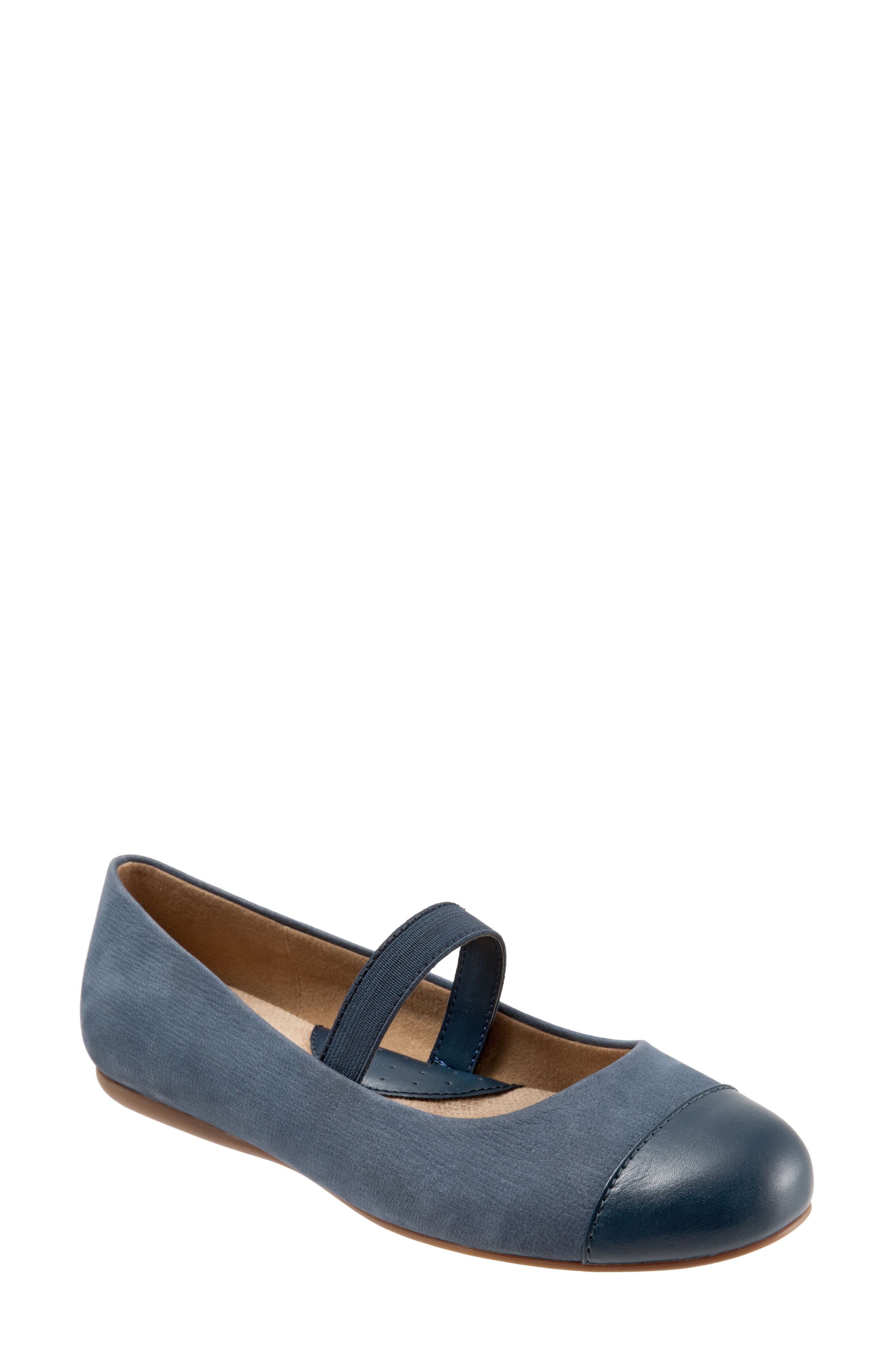 Softwalk Napa Mary Jane Flat, Blue