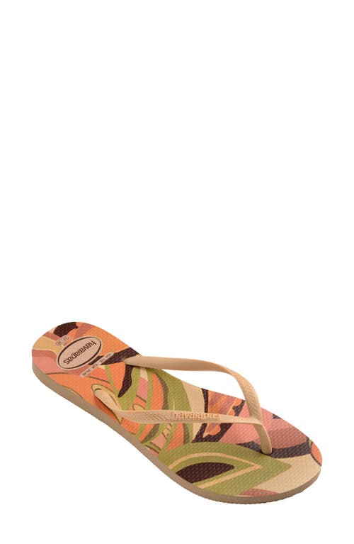 Shop Havaianas Slim Water Resistant Flip Flop In Rose Gold