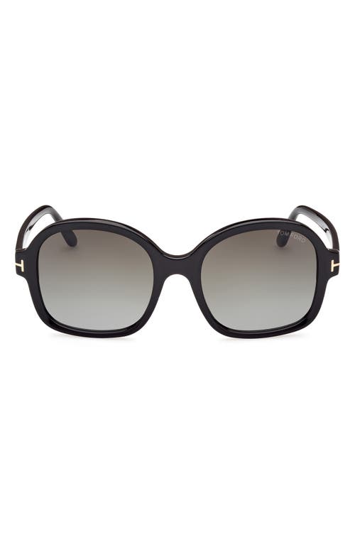 TOM FORD TOM FORD HANLEY 57MM GRADIENT BUTTERFLY SUNGLASSES 