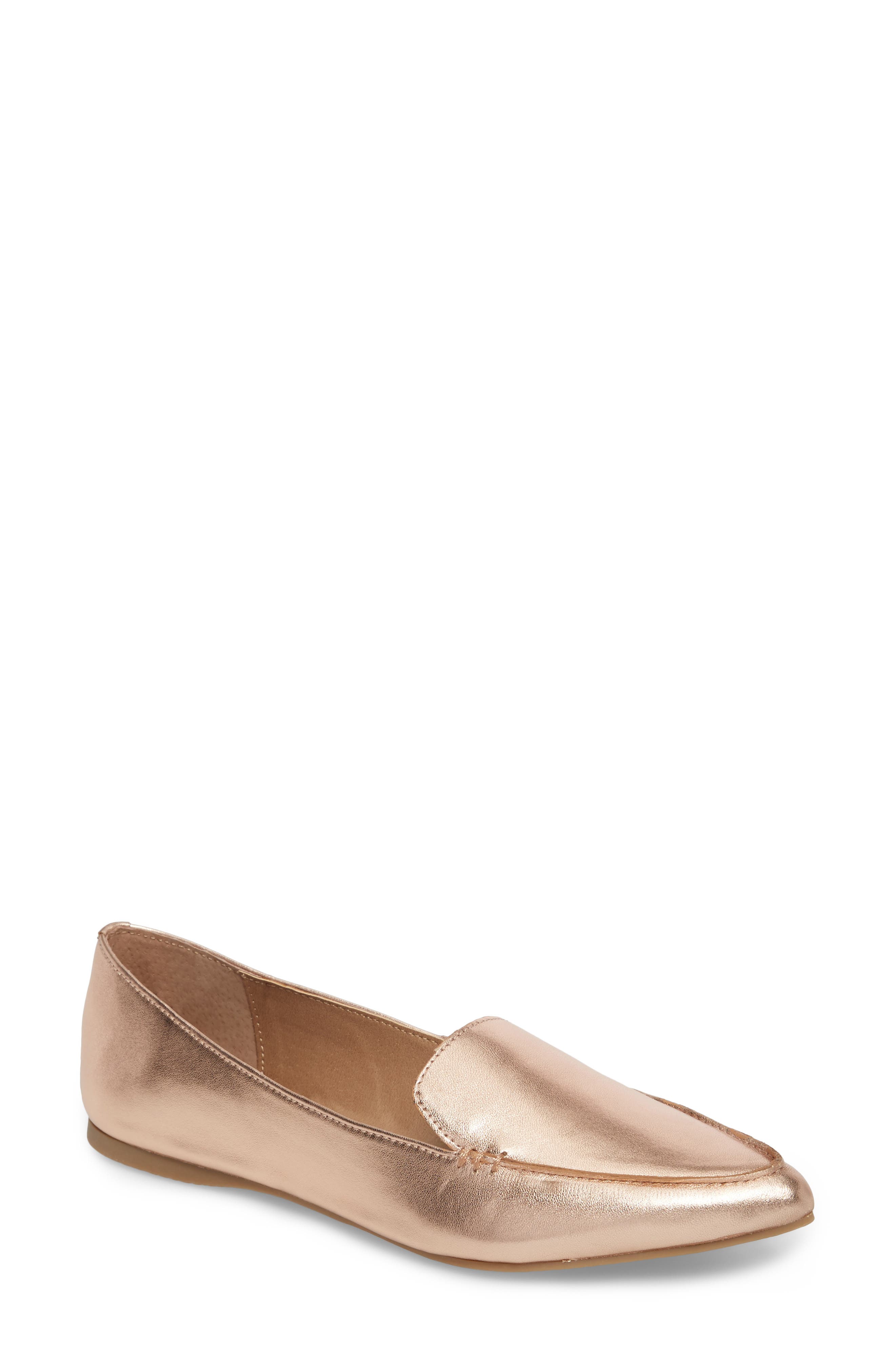 steve madden feather loafer white
