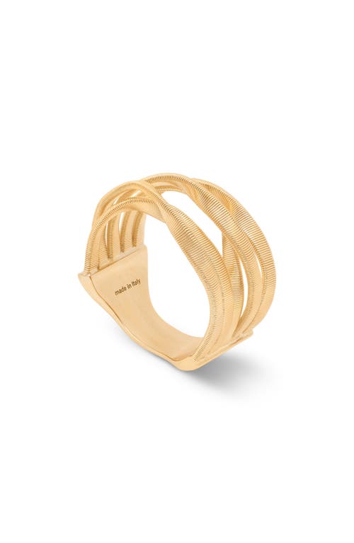 Marrakech Twisted Stack Ring in Yellow Gold