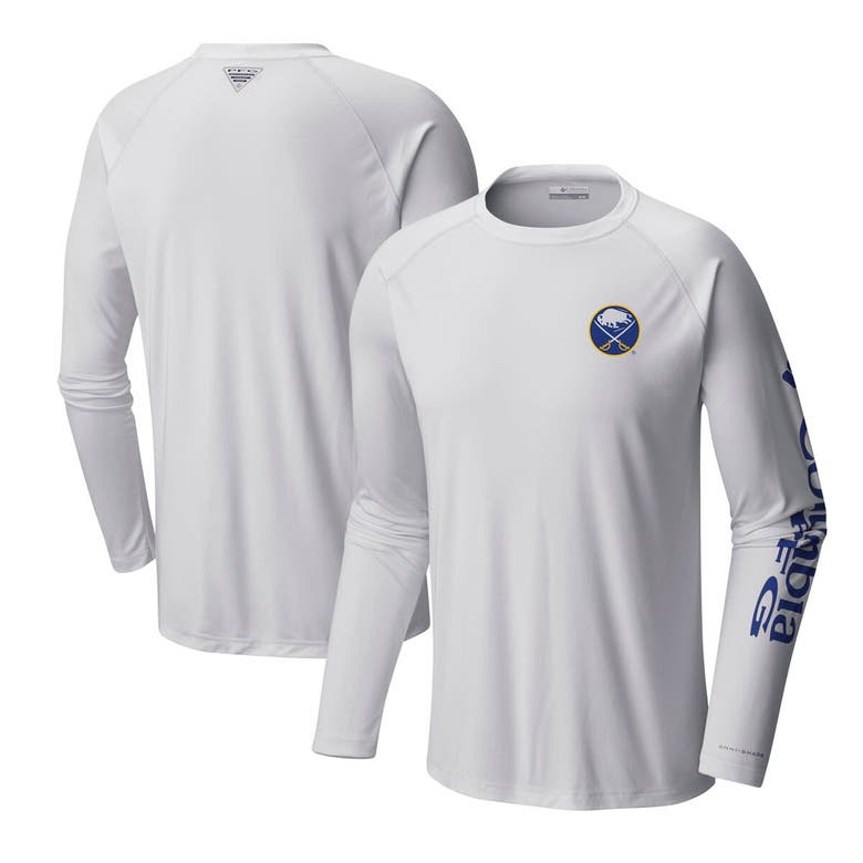 Shop Columbia White Buffalo Sabres Terminal Tackle Omni-shade Raglan Long Sleeve T-shirt