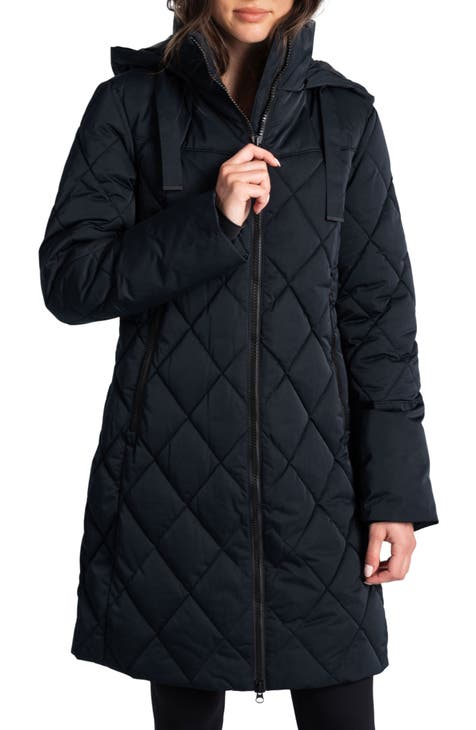 Diamond Quilted Longline Jacket