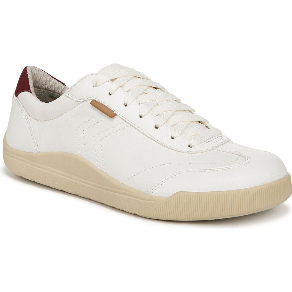 Dr. Scholl's Women's Be True Court Inspired Lace Up Sneakers In Off White Fabric