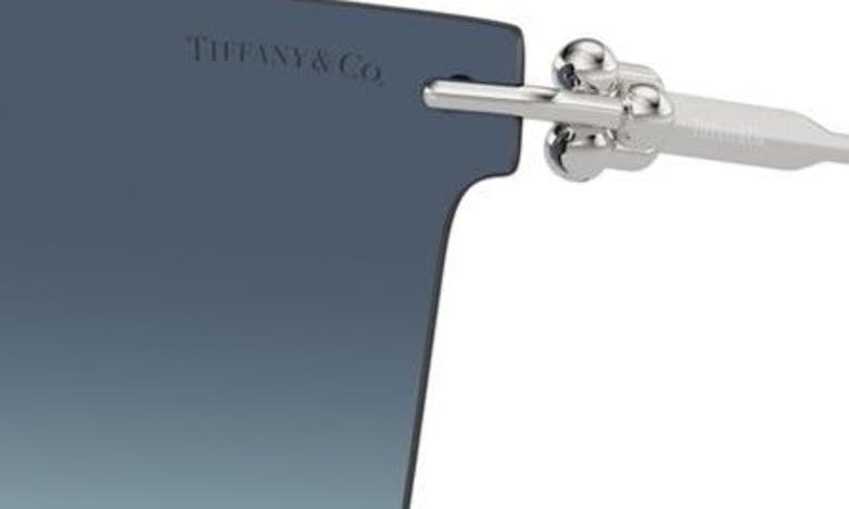 Tiffany & Co . 143mm Gradient Rimless Butterfly Shield Sunglasses In Blue Gradient