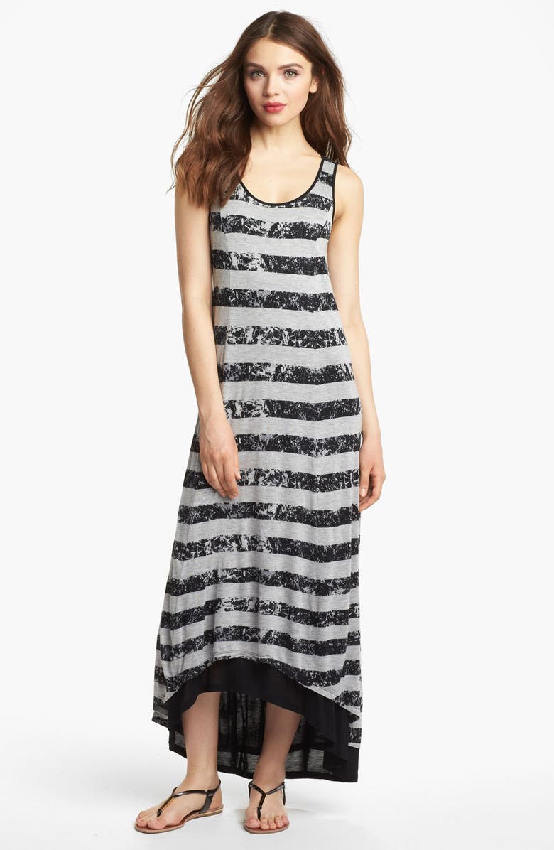 Kensie Crackled Stripe Maxi Dress | Nordstrom