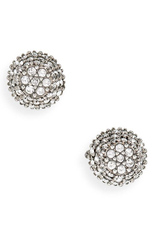 Balenciaga Cagole Crystal Pavé Double Earrings In Metallic