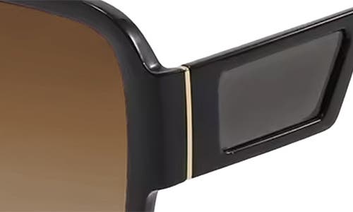 Fifth & Ninth Rosie 57mm Polarized Aviator Sunglasses In Black/brown