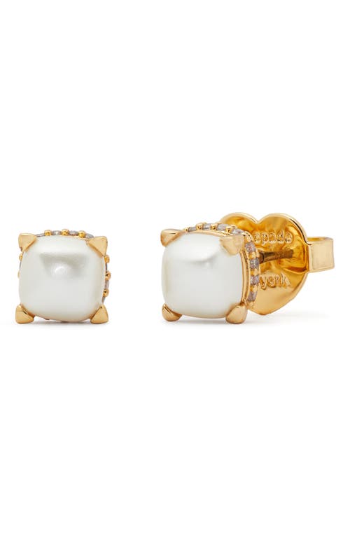 Kate Spade New York little luxuries stud earrings in Cream/Gold. at Nordstrom