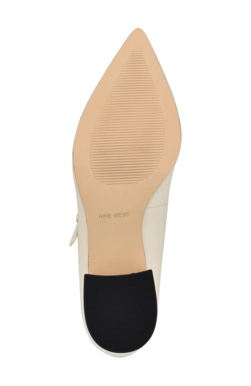 Shop Nine West Prix Mary Jane Pointed Toe Pump In Ivory