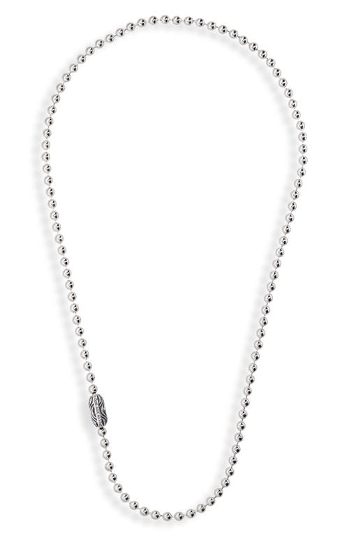 Men's Desert Sessions Pop Lock Ball Chain Necklace in Silver