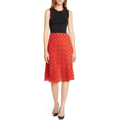 Ted Baker London Philisa Tile Print Sleeveless Dress, Black