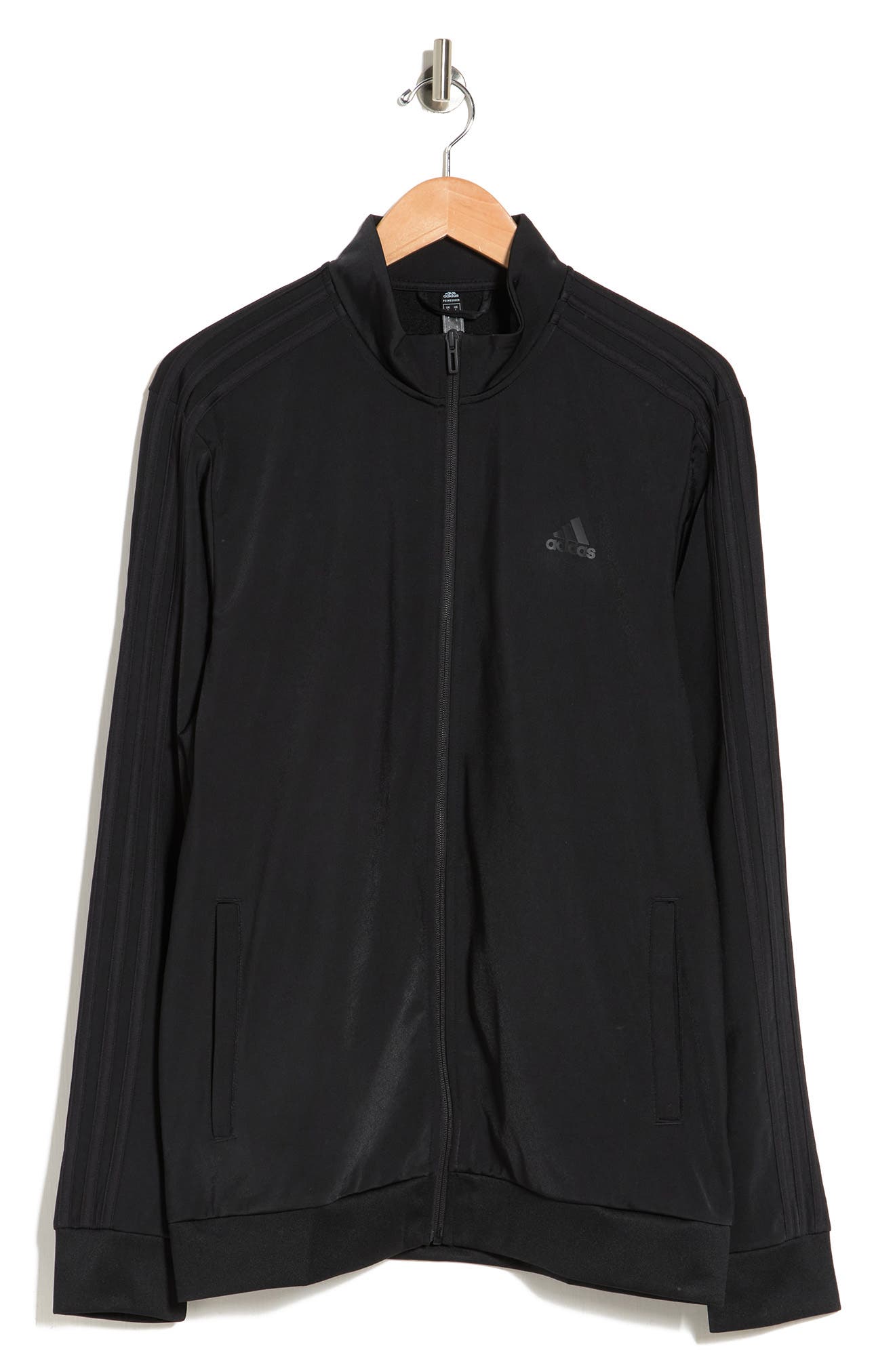 Adidas Originals Essentials Warm-up 3-stripes Track Jacket In Black/black | ModeSens