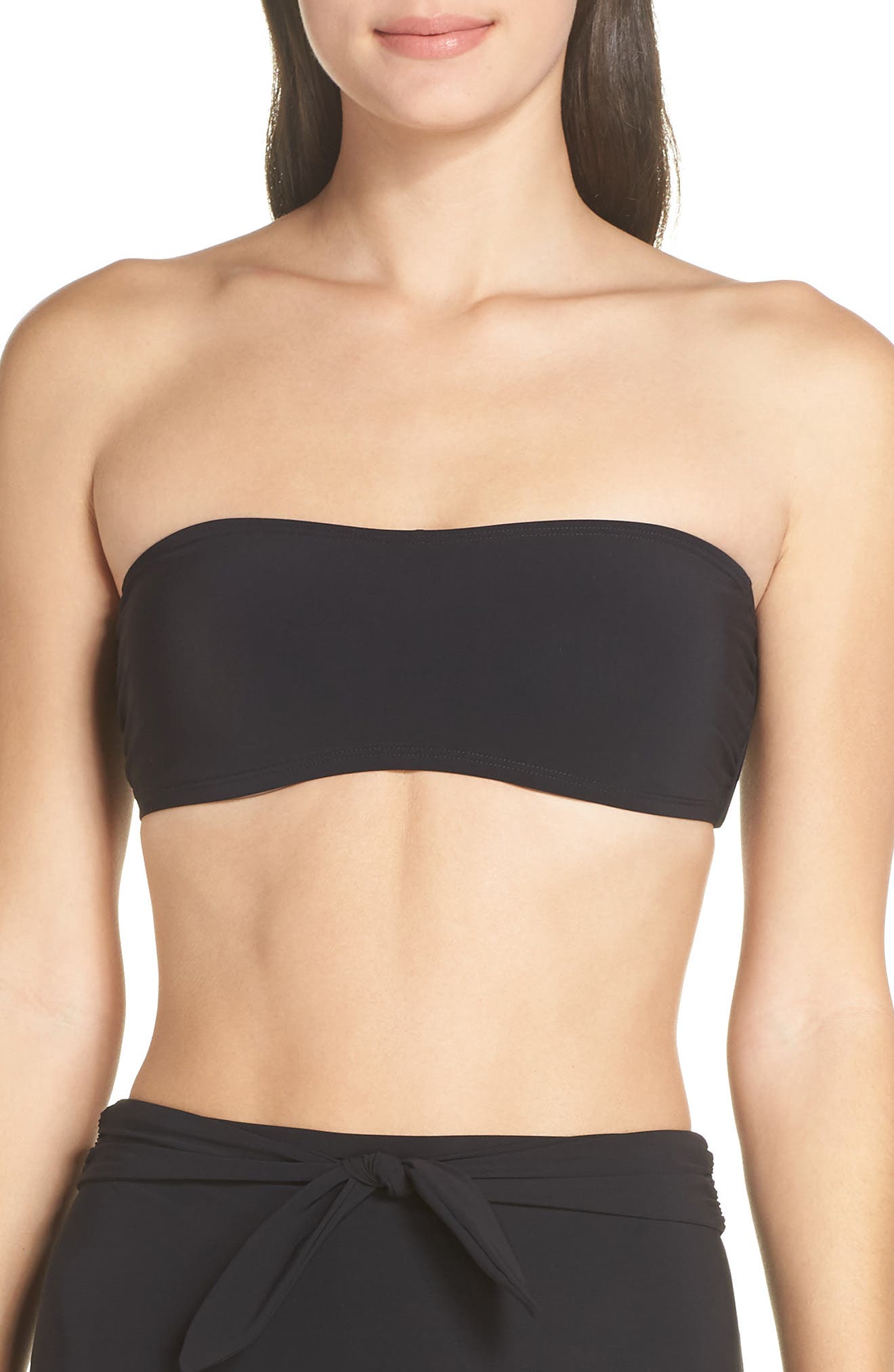 Tory Burch Bandeau Bikini Top, Black