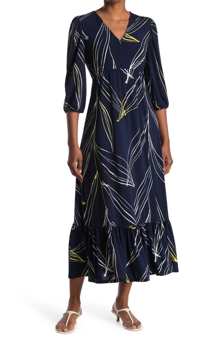 LOVE BY DESIGN Bella Printed Flounce Hem Maxi Dress, Main, color, AS SAMPLE