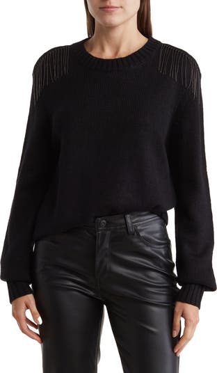 Fringe pullover clearance sweater