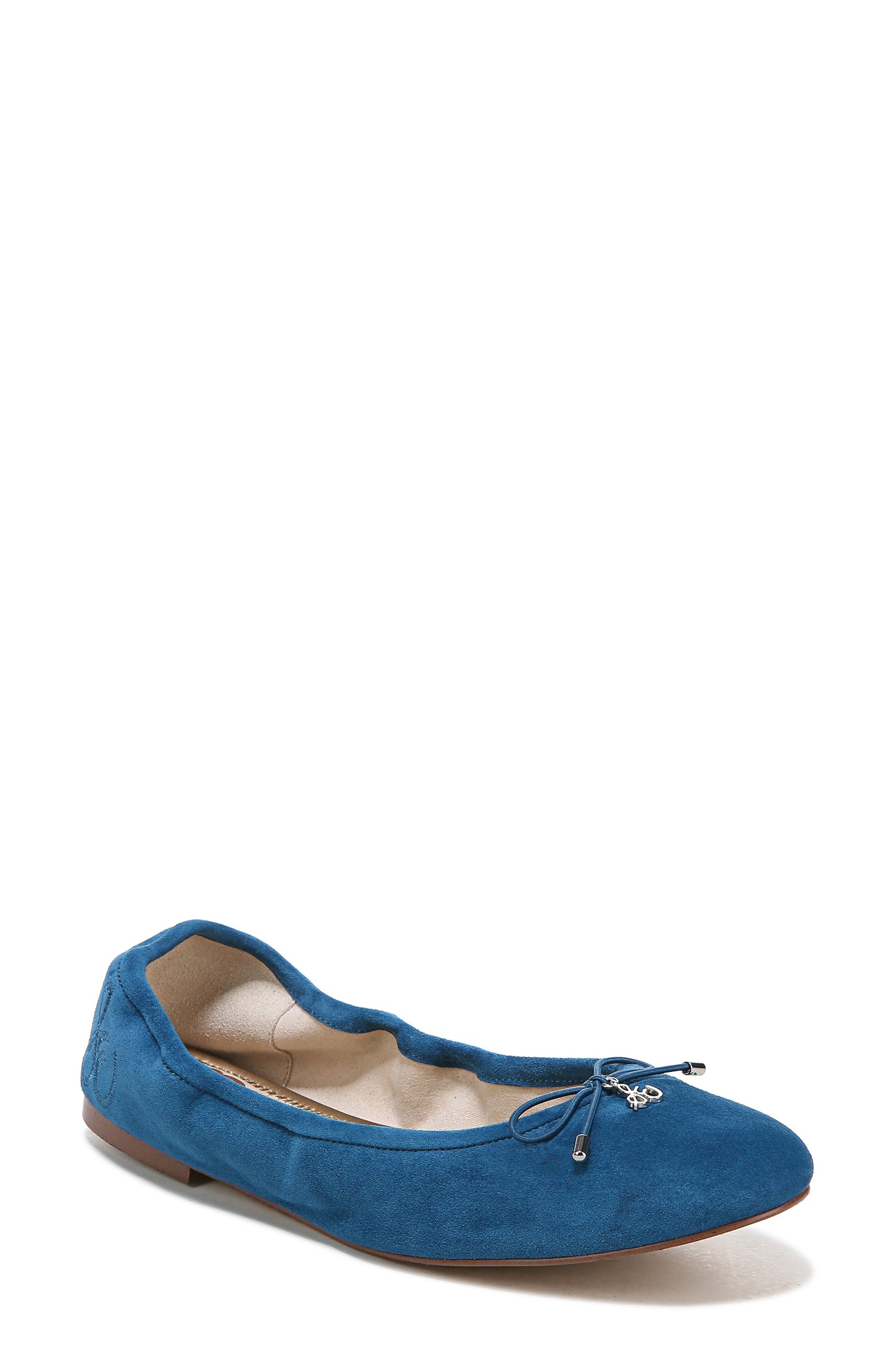 blue ballet flats