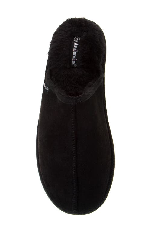 Avalanche Faux Fur Lined Slipper In Black