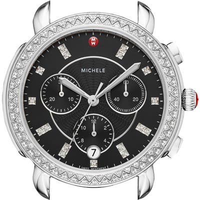 Michele Sidney Chrono Diamond Diamond Dial Watch Case,