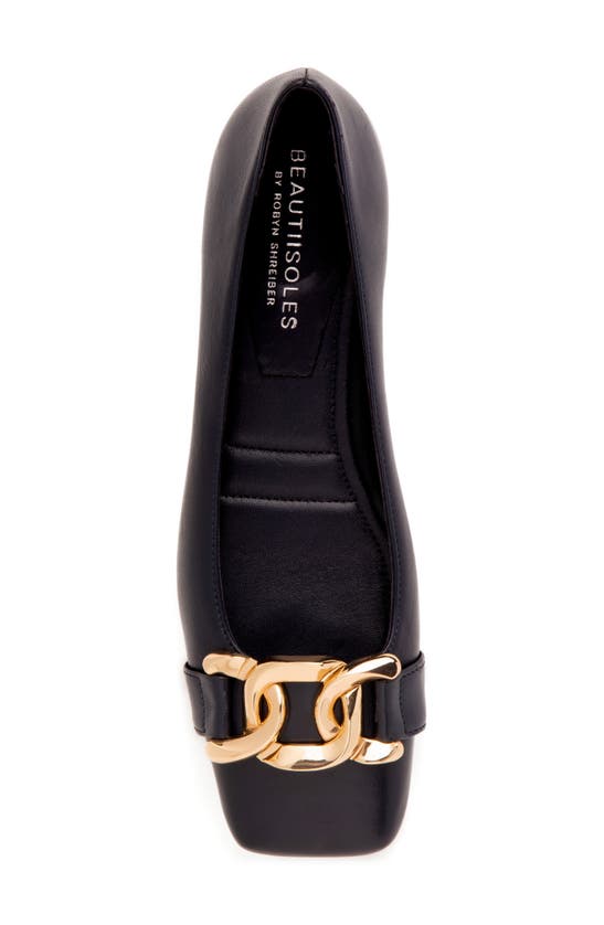 Shop Beautiisoles Giuly Chain Flat In Black