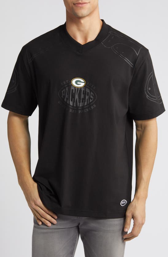 Hugo Boss X Nfl Tackle Graphic T-shirt In Green Bay Packers Black