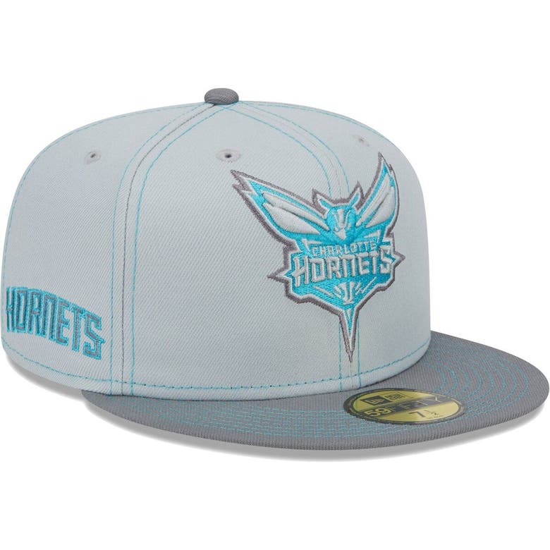 New Era Gray Charlotte Hornets Color Pop 59fifty Fitted Hat