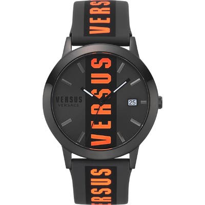 Versus Versace Barbes Logo Leather Strap Watch, 4m