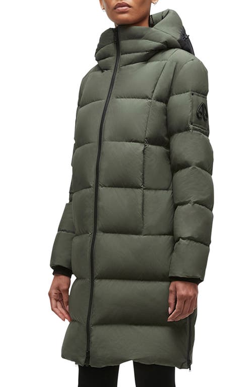 Moose Knuckles Saulteaux Long Down Jacket Army at Nordstrom,