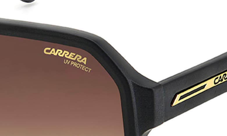Shop Carrera Eyewear Victory 60mm Gradient Aviator Sunglasses In Matte Black/ Brown Shaded Ar