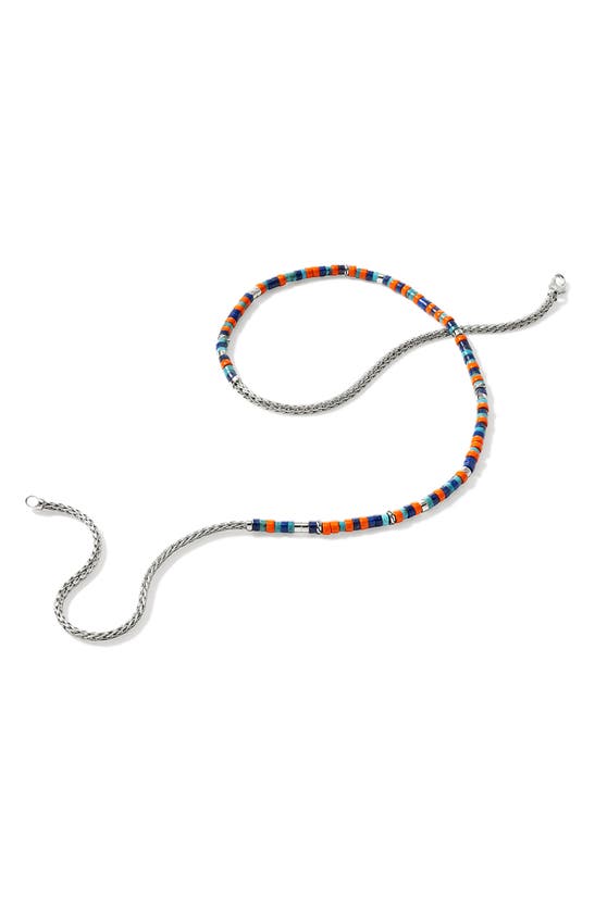 Shop John Hardy Heishi Beaded Necklace In Silver