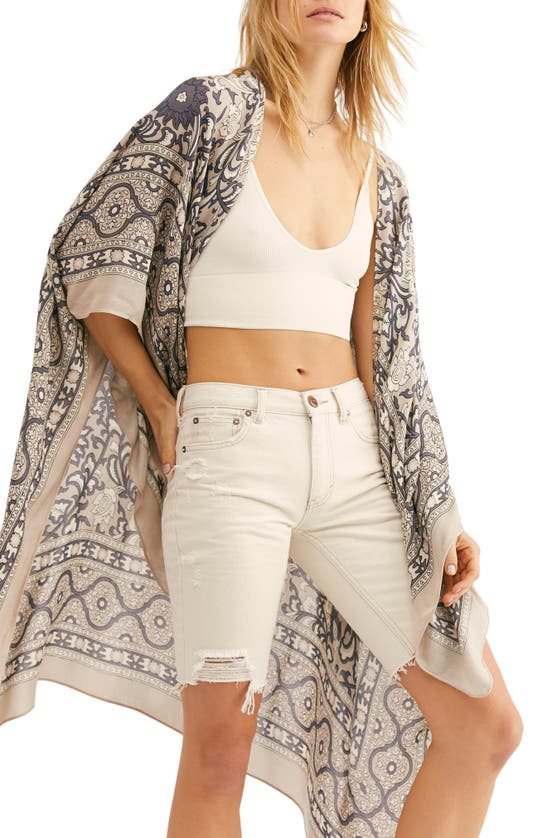 Free People Magic Dance Duster In Mushroom Combo