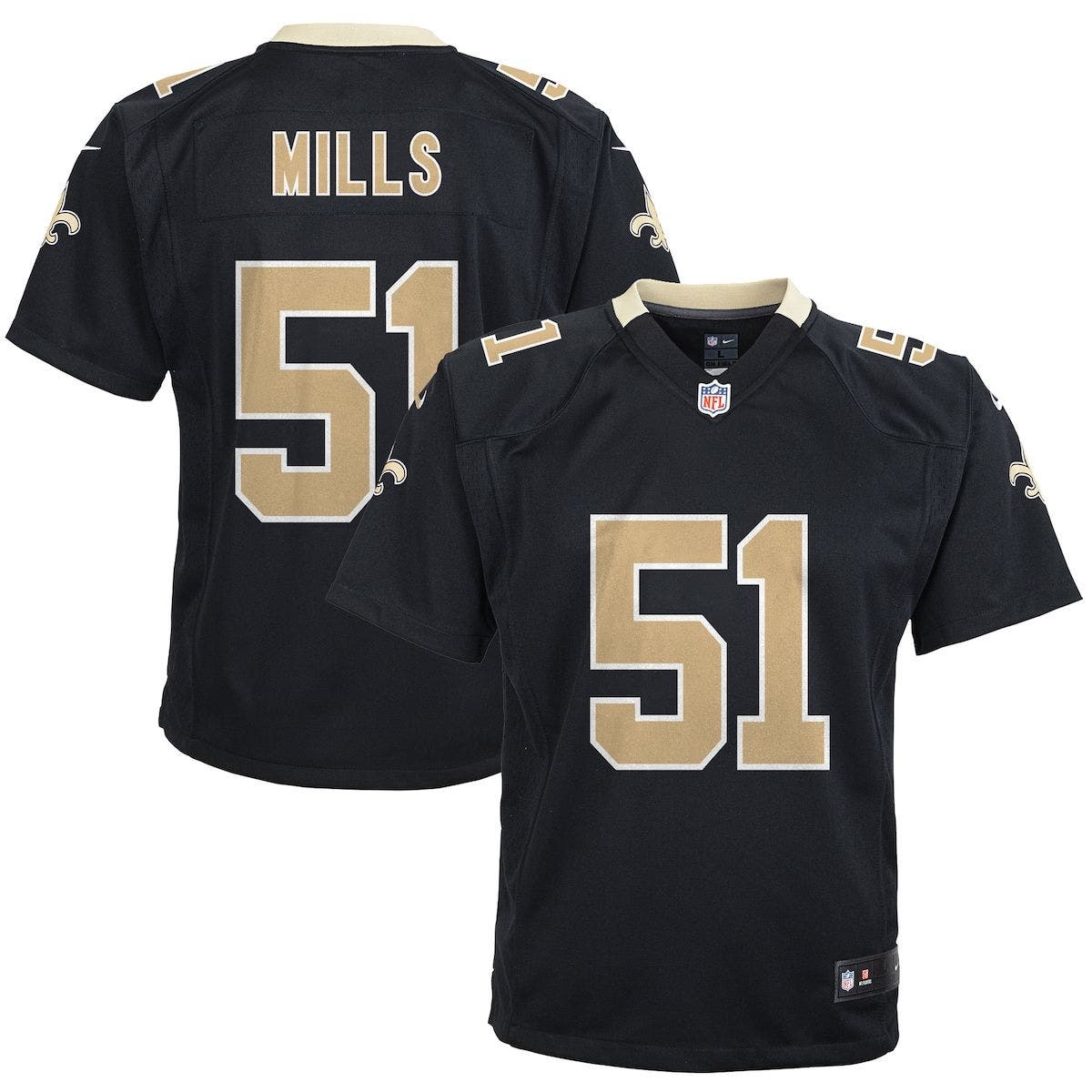 Youth Jameis Winston Black New Orleans Saints Player Jersey