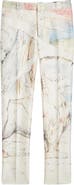 Alexander McQueen William Blake Dante Print Wool & Silk Trousers 