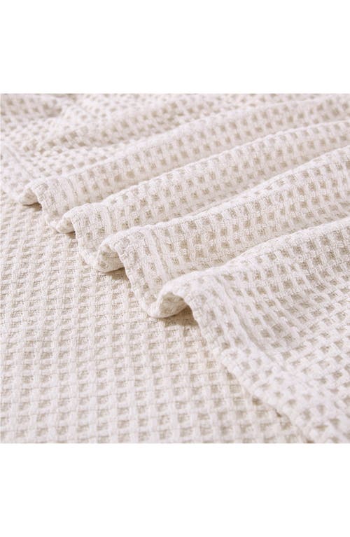 Eddie Bauer Waffle Knit Throw Blanket In White