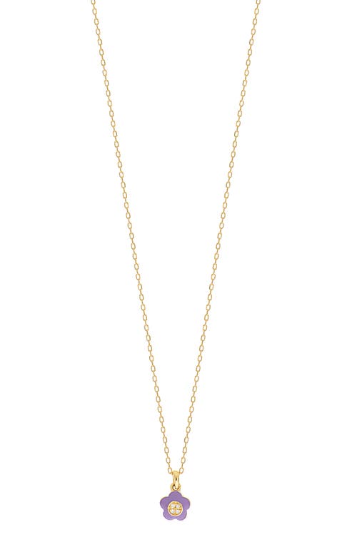 Bony Levy Kids' Flower Diamond Pendant Necklace in 18K Yellow Gold at Nordstrom, Size 15