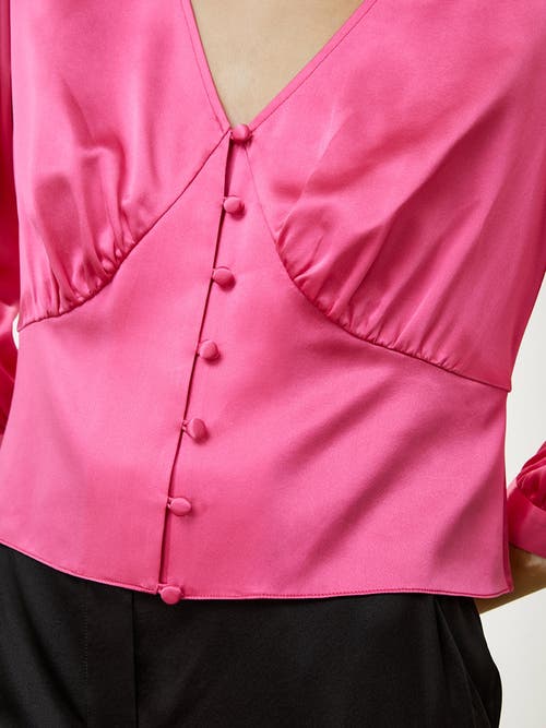 Lilysilk X Sonia Fitted Retro Corset Silk Top In Pink