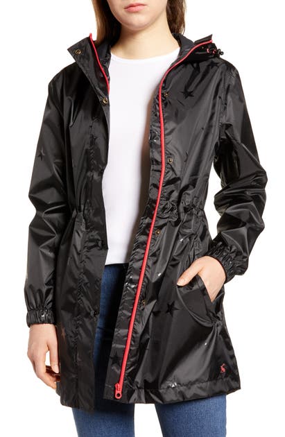 Joules Packable Waterproof Rain Jacket In Gloss Star