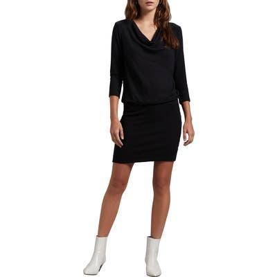 Michael Stars Cecile Madison Ruched Brushed Jersey Dress, Black