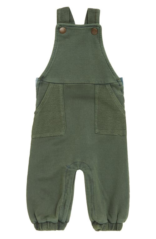 L'Ovedbaby French Terry Organic Cotton Overalls in Forest