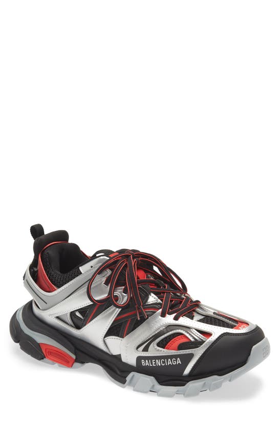 Balenciaga Track Sneaker In Black/ Red/ White/ Silver