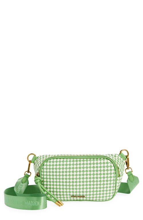 Shop Steve Madden Bweave Woven Crossbody Bag In Green Flare/vanilla