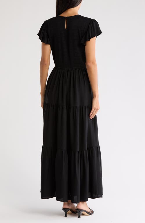 By Design Palmer Smocked Bodice Maxi Dress In Black