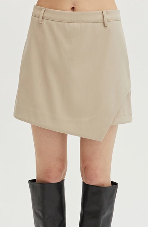 Shop Crescent Wrap Mini Skort In Bone