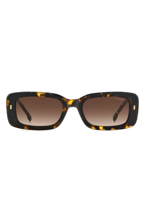 53mm Gradient Rectangular Sunglasses in Havana/Brown Gradient