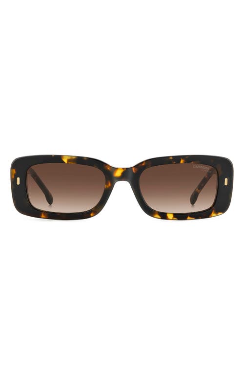 Carrera Eyewear 53mm Gradient Rectangular Sunglasses in Havana/Brown Gradient at Nordstrom