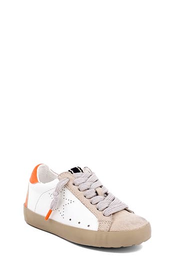 Shop Shushop Kids' Mia Sneaker In White/orange