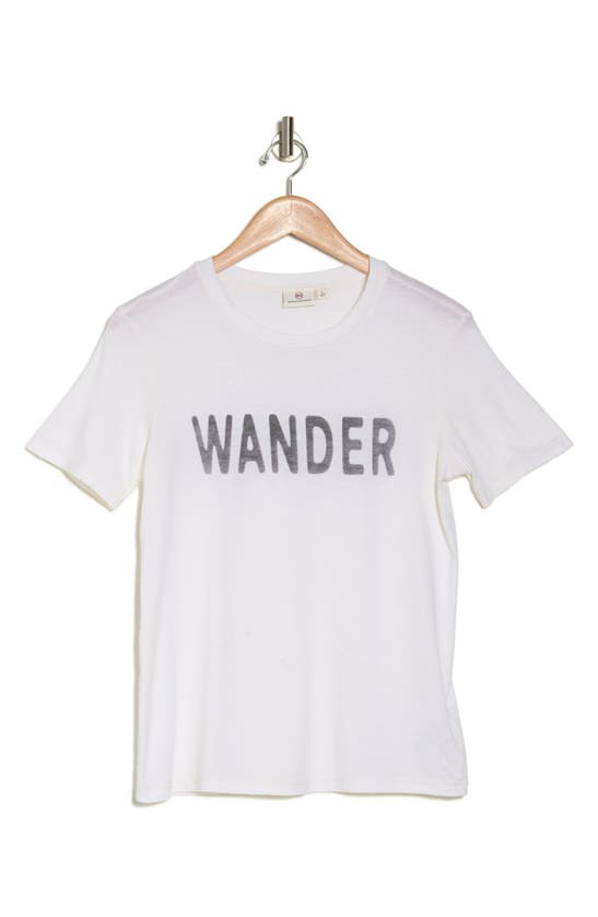 Shop Ag Harrison Cotton Graphic T-shirt In Vinte White Wanderer