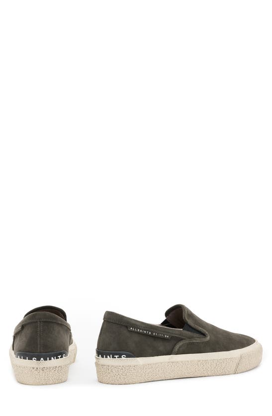 Shop Allsaints Suede Slip-on Sneaker In Grey