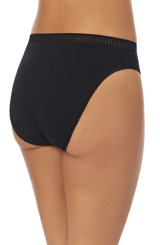 On Gossamer Cabana Cotton Leakproof High Cut Briefs In Black