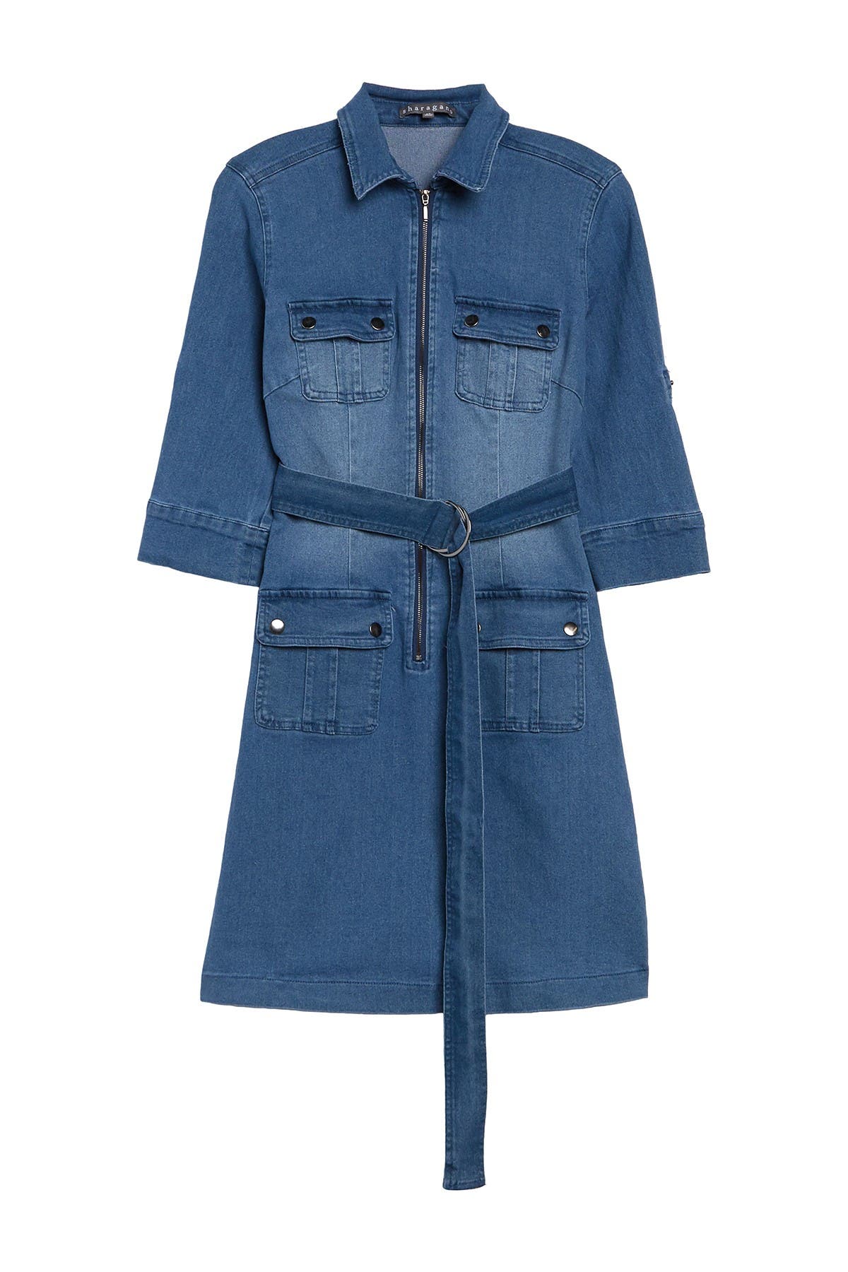 sharagano denim dress